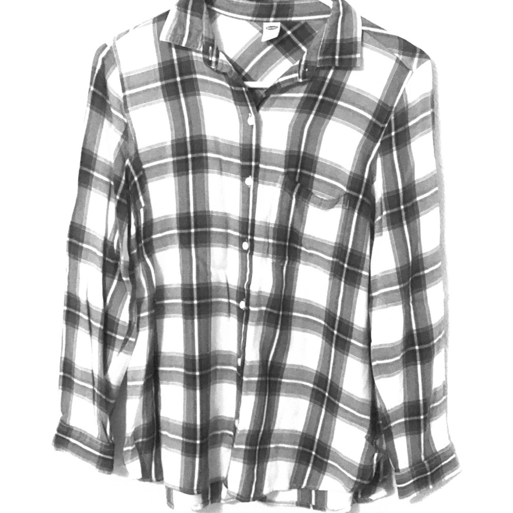 Blue and white flowy flannel